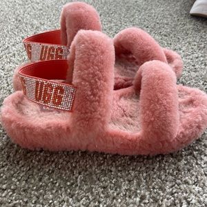 Pink sparkly ugh slippers